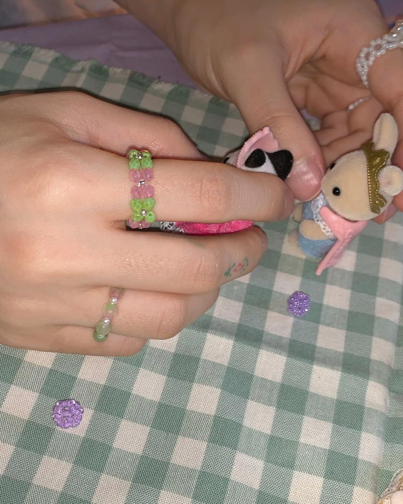 Hydrangea beads ring 수국 비즈 반지