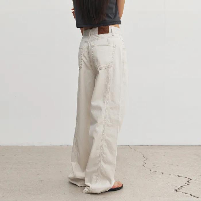 [7차] [기장선택] Curved denim (beige)