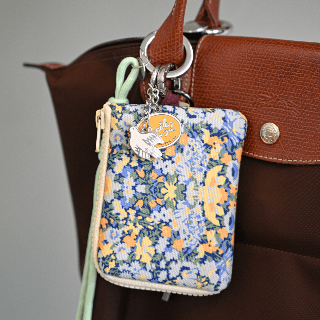 KEYCHAIN WALLET_BURGUNDY 버건디 플라워