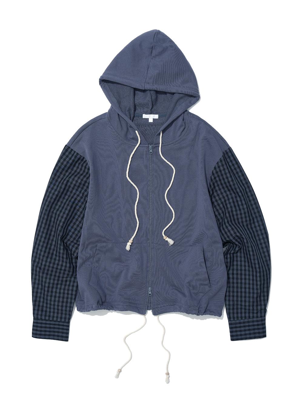 [WOMEN] PWC COMBI TERRY HOODIE JUMPER_PASTEL BLUE