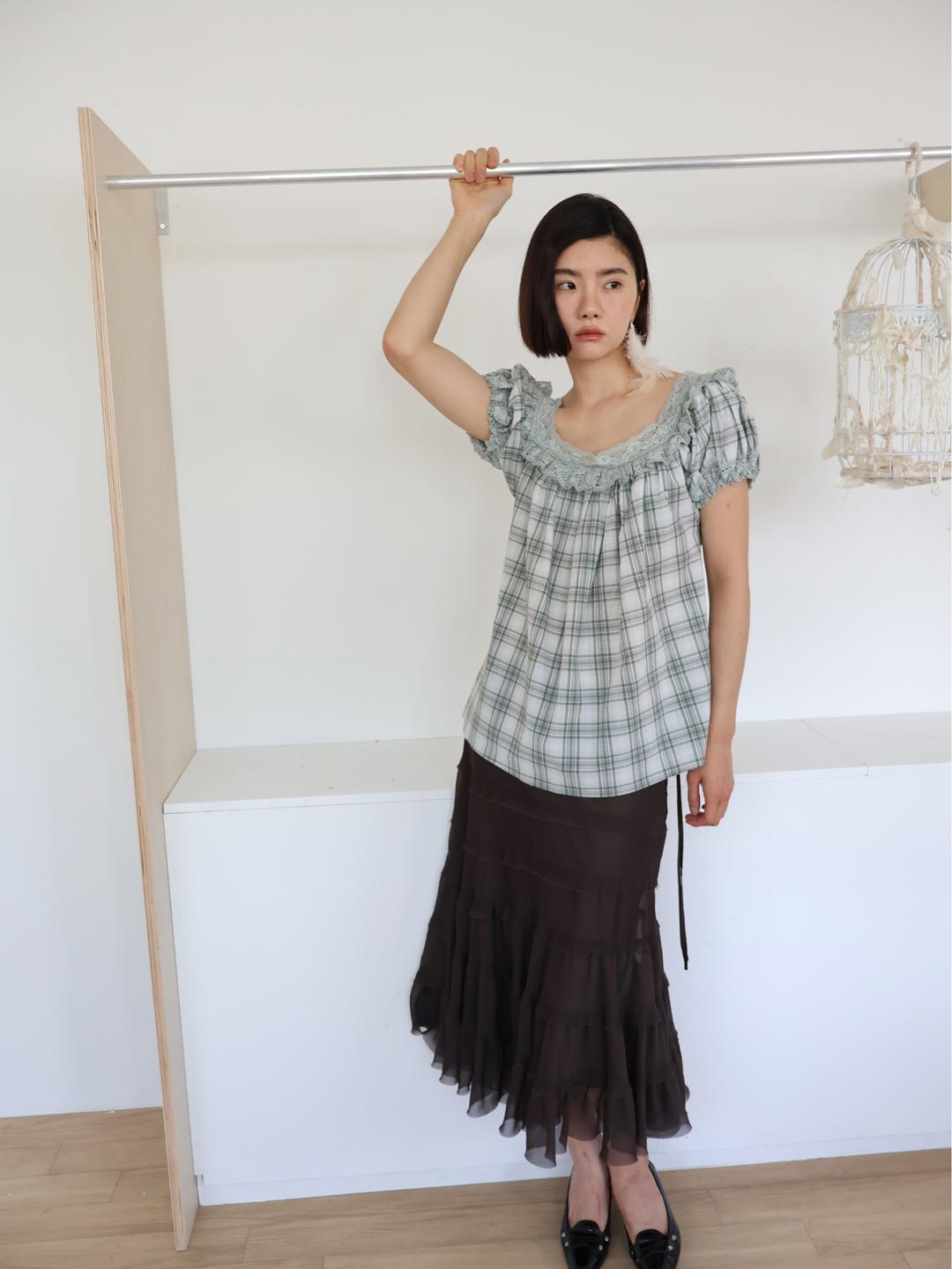 NORA SHIMMERING SKIRT NUT BROWN