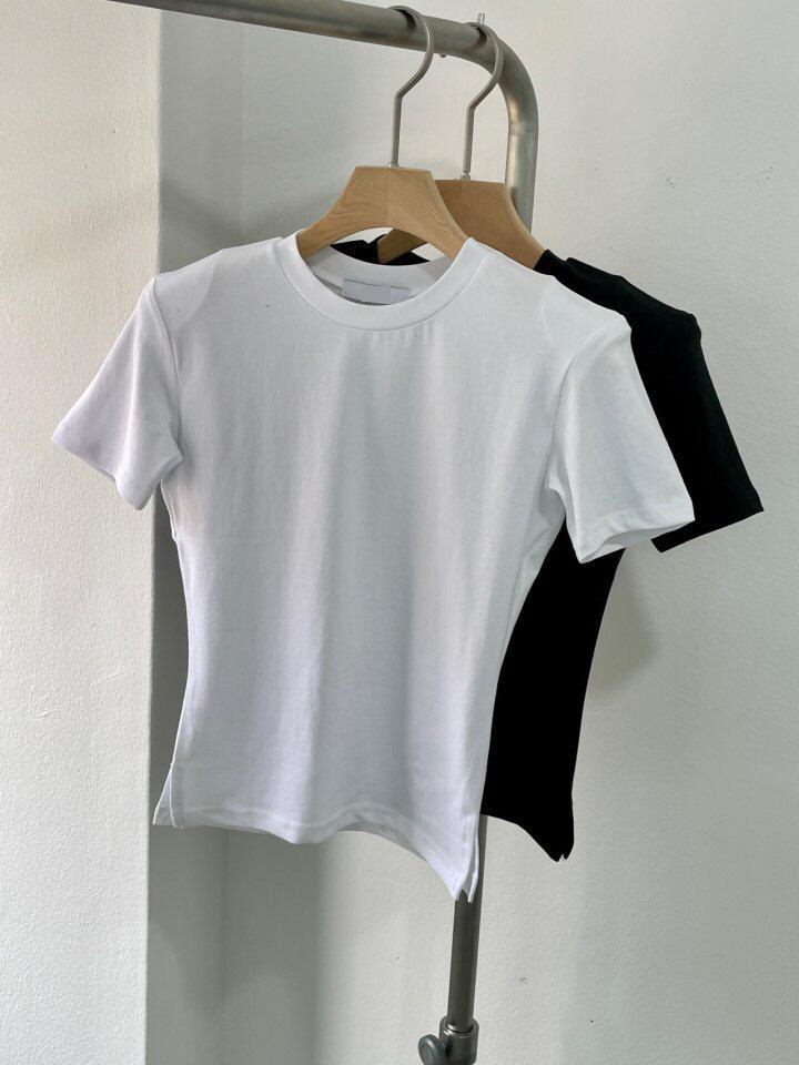 썸머 라운드 어깨패드 반팔티