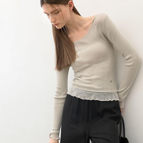 [별밤PICK] WOOL LAYERED HALTER KNIT(T-7007)_3Colors