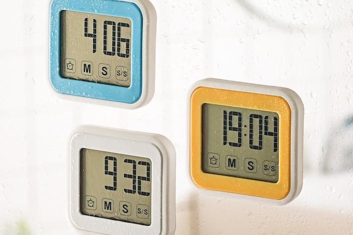 디지털 욕실 흡착 타이머 방수시계