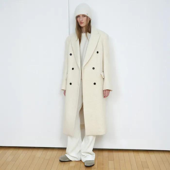 [3차] Hairy Alpaca Blended Classic Coat - Vanilla Cream