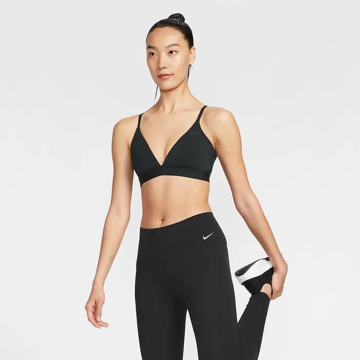 폼 라이트 서포트 패드 트라이앵글 스포츠 브라 W - 블랙:스모크 그레이:다크 스모크 그레이 / HQ7004-011