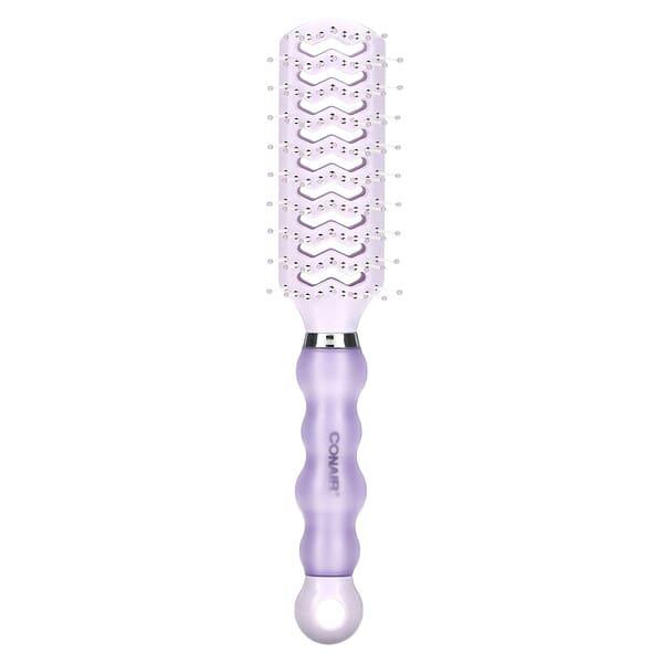 Conair, Gel Grips, 편안한 젤 핸들, 드라이기 바람이 잘 통하는 스타일용 브러시, 브러시 1개