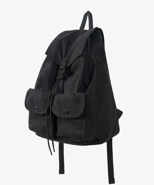 오버 플랩 버클 백팩 (BLACK)