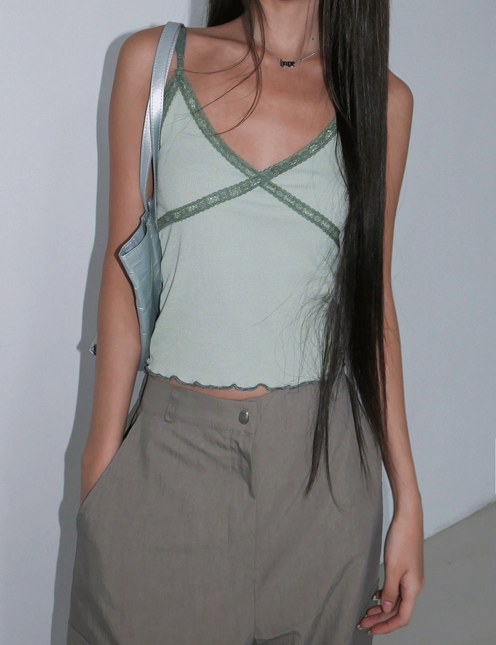 (재진행) GOLGI LACE CAMISOLE / 골지 레이스 캐미솔