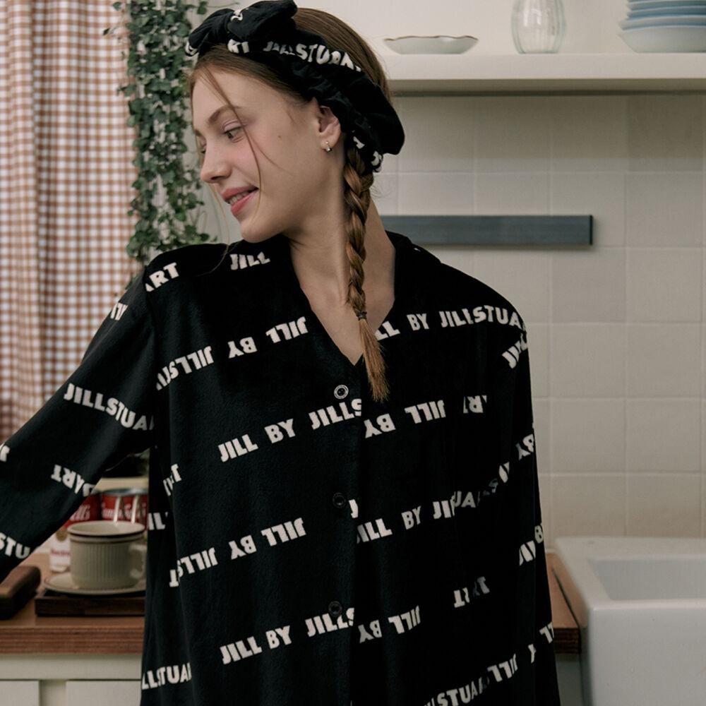 폭닥 로고 스판 극세사 파자마 세트 2 COLORS