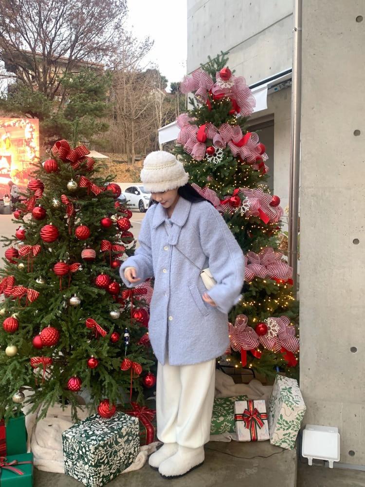 삿포로 부클 하프 코트