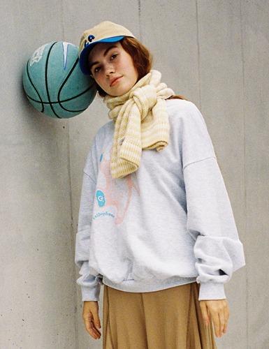 [5차 리오더] CELLOPHANE BEAR SWEATSHIRT / MELANGE GRAY