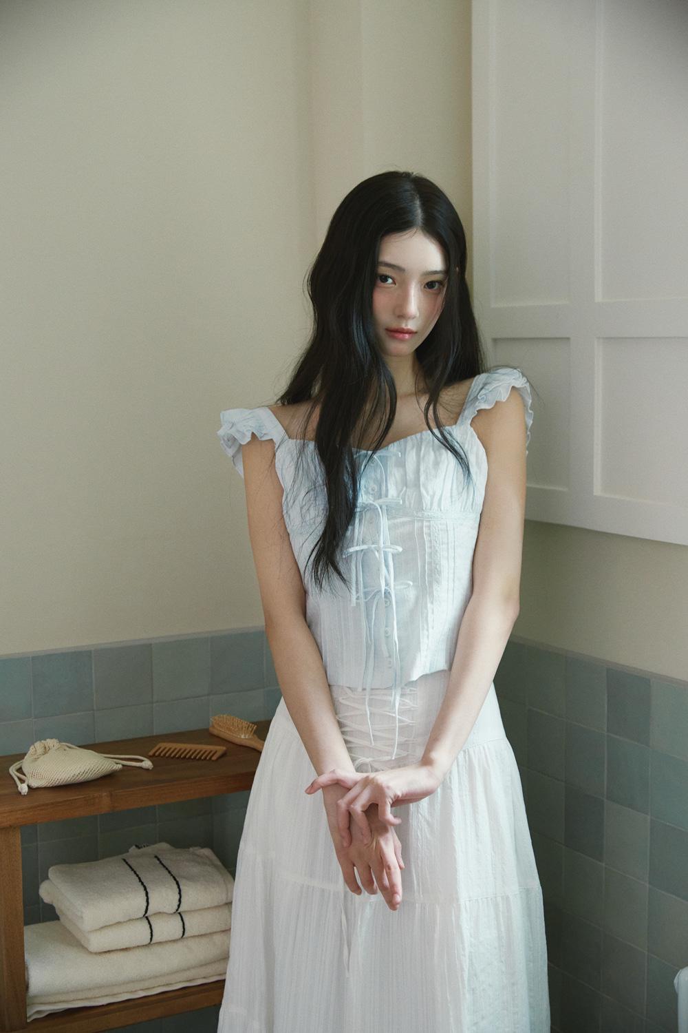 엔젤 리본 탑 스카이블루