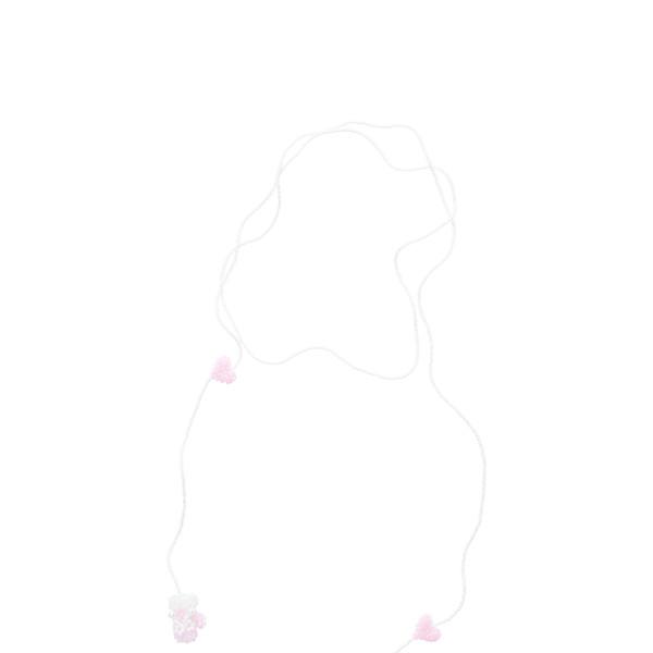 PomPom Mittens Necklace (Baby Pink)