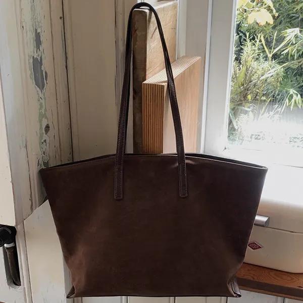 [🤎문의폭주/기획특가] 스웨이드 and 레더 쇼퍼백 - 3 color (파우치포함/숄더백/보부상백/데일리)