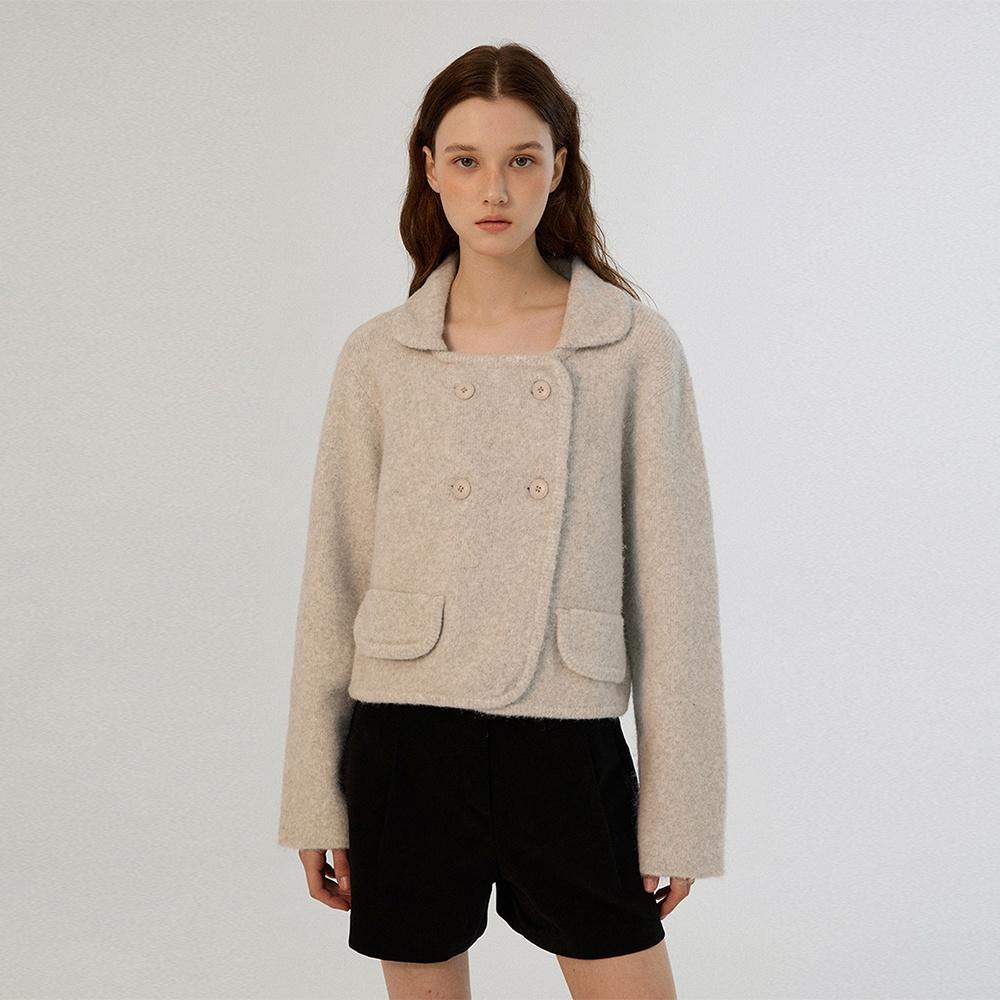 Robin Double Knit Wool Jacket - Light Grey