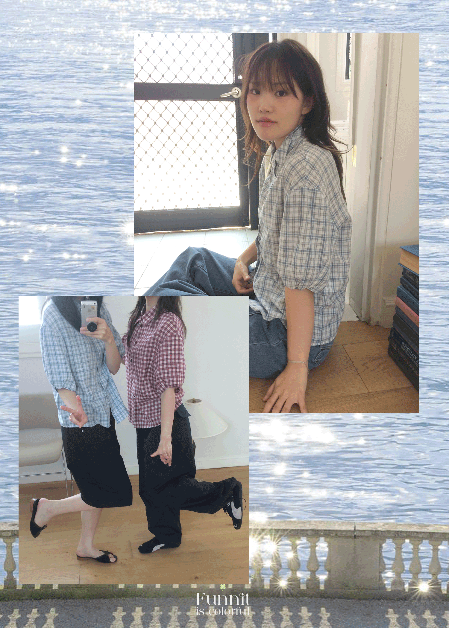 3차리오더 Made Joy check Sh - Sky----- 7/12 예약배송-------