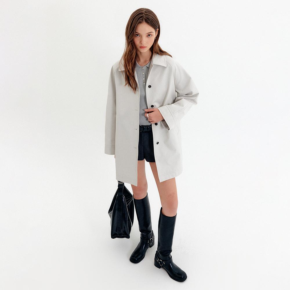 [29CM단독]티사 하프 트렌치 코트_라이트 그레이 / TISSA HALF TRENCH COAT_LIGHT GREY