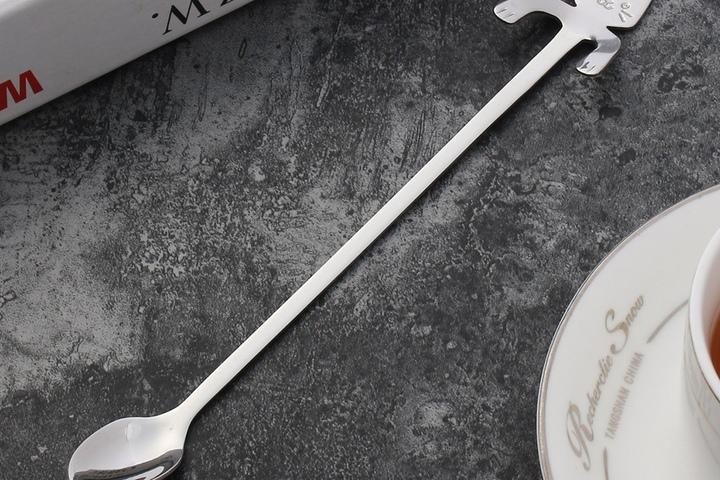 고양이팔 컵걸이 롱 티스푼 파르페 거치 스텐 머들러