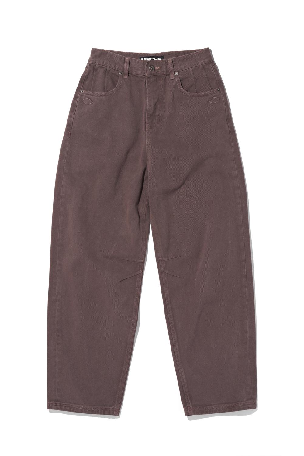 RHOMBUS SLOUCHY WASHED JEANS_ROSE BROWN