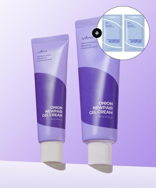 [SET] 어니언 뉴페어 겔크림 80ml+50ml (+초저분자 히아루론산 징크 수분크림 2ml 2개 증정)