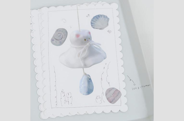 [i live with six cats] 엽서_물방울 테루테루보즈 (재입고)