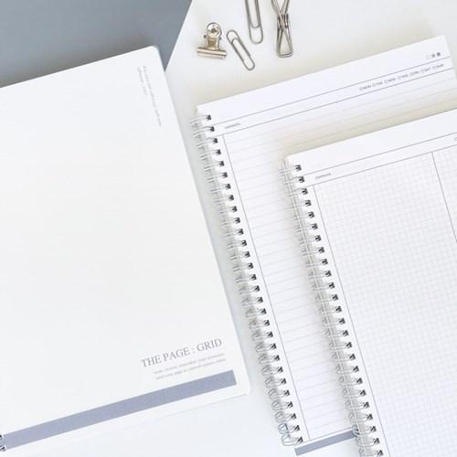 THE PAGE, B5 모눈 라인 코넬 가로 스프링노트