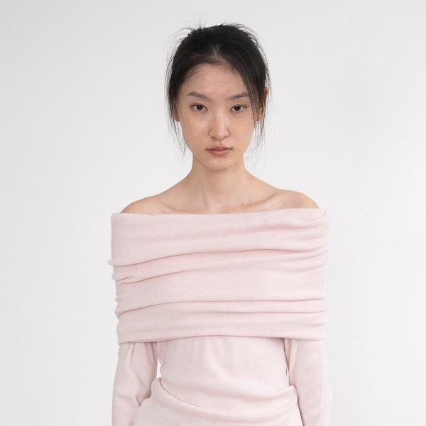 Angora Deep Off Shoulder Top (Pink)