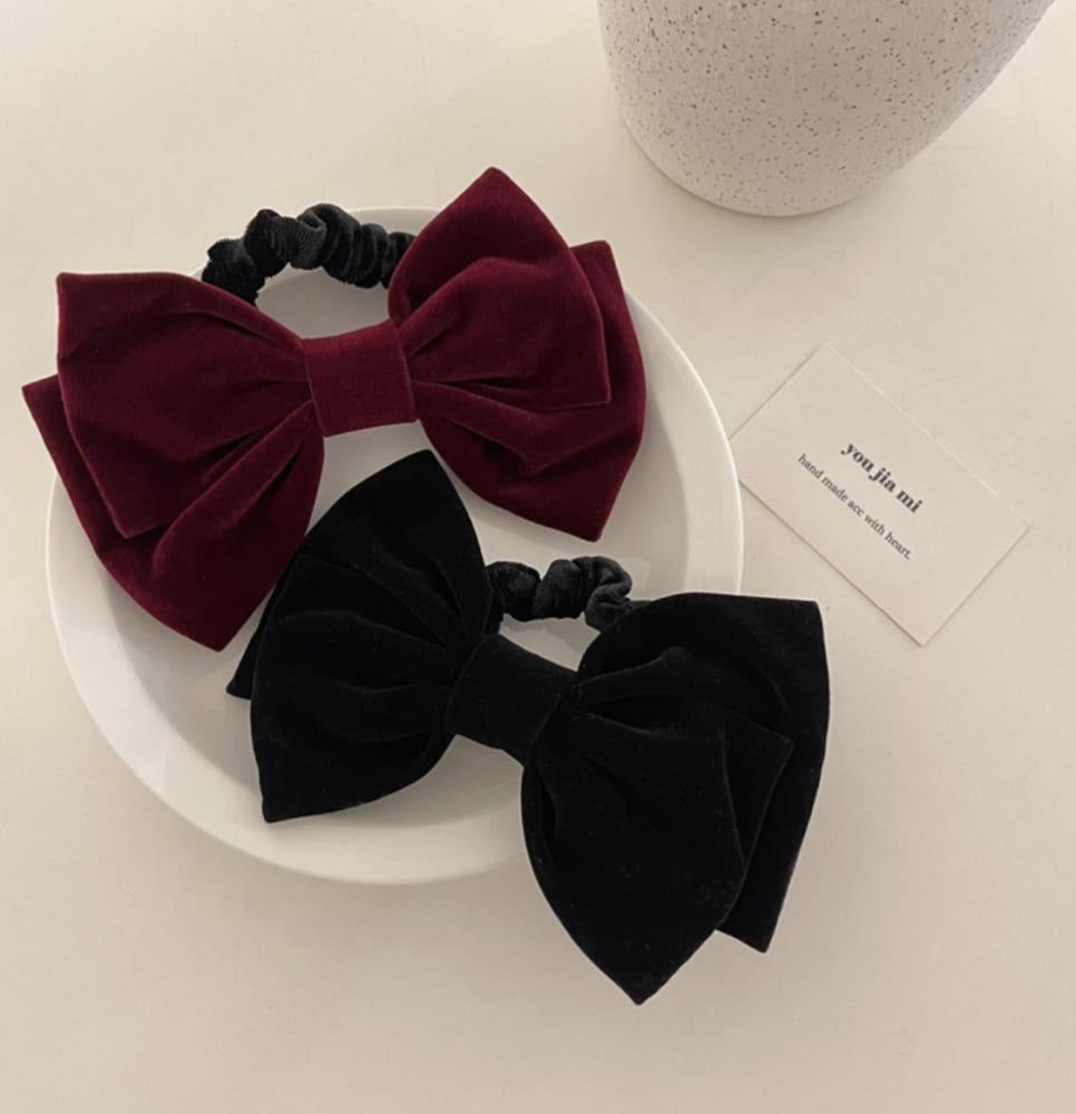 안나 벨벳 빅사이즈 리본끈 곱창