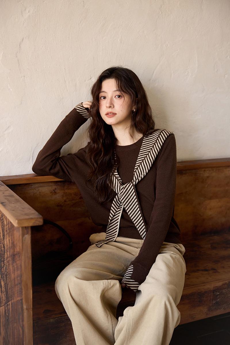 [pre-order] 케르 라운드 니트(후드 숄set)