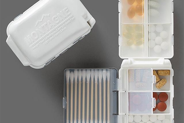 휴대하기 간편한 여행용 3단 알약 케이스 수납함