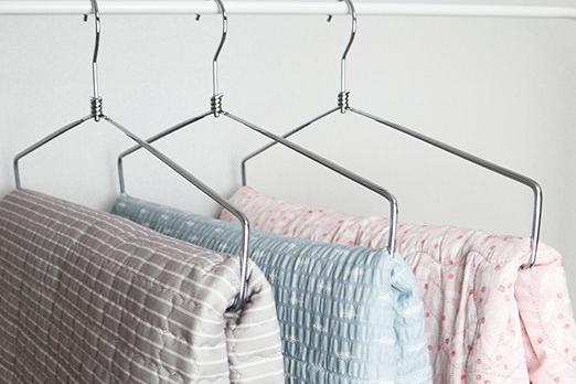 옷장정리 논슬립 크롬 이불걸이 5개