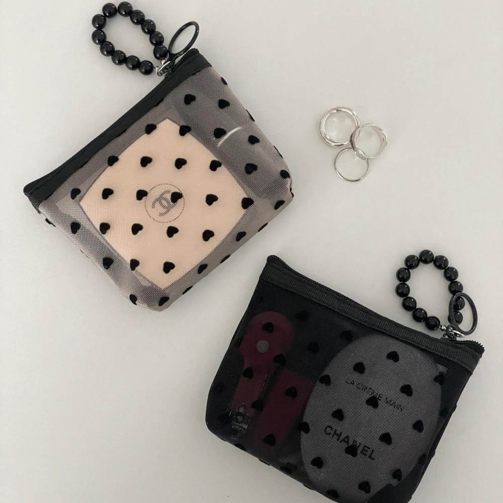 [프롬에이블] 하트메쉬파우치 (3 size) : 프롬에이블