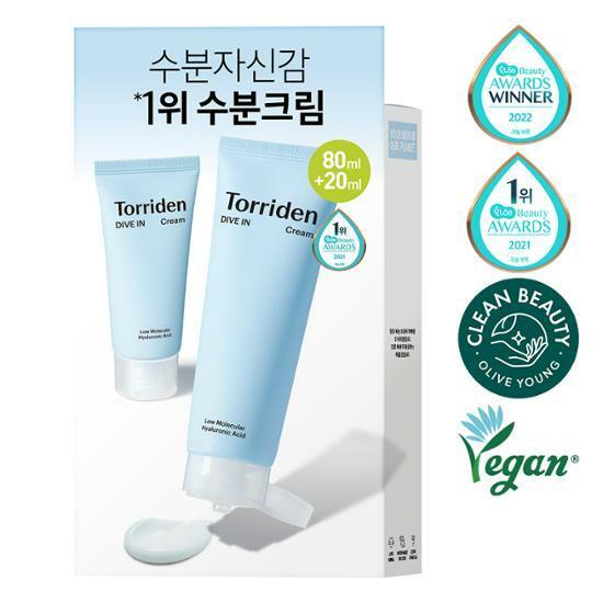 [단독기획] 토리든 다이브인 저분자 히알루론산 크림 80ml 기획(+크림 20ml 추가증정)