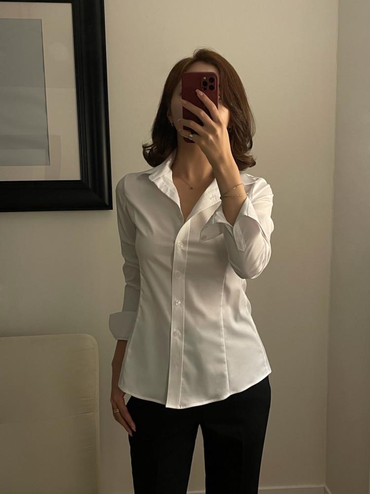 [익일출고] 베스트 라인셔츠 여성블라우스 비즈니스캐주얼 와이셔츠