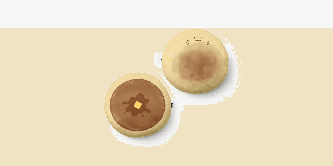 핫케이크 가오리 원형 쿠션