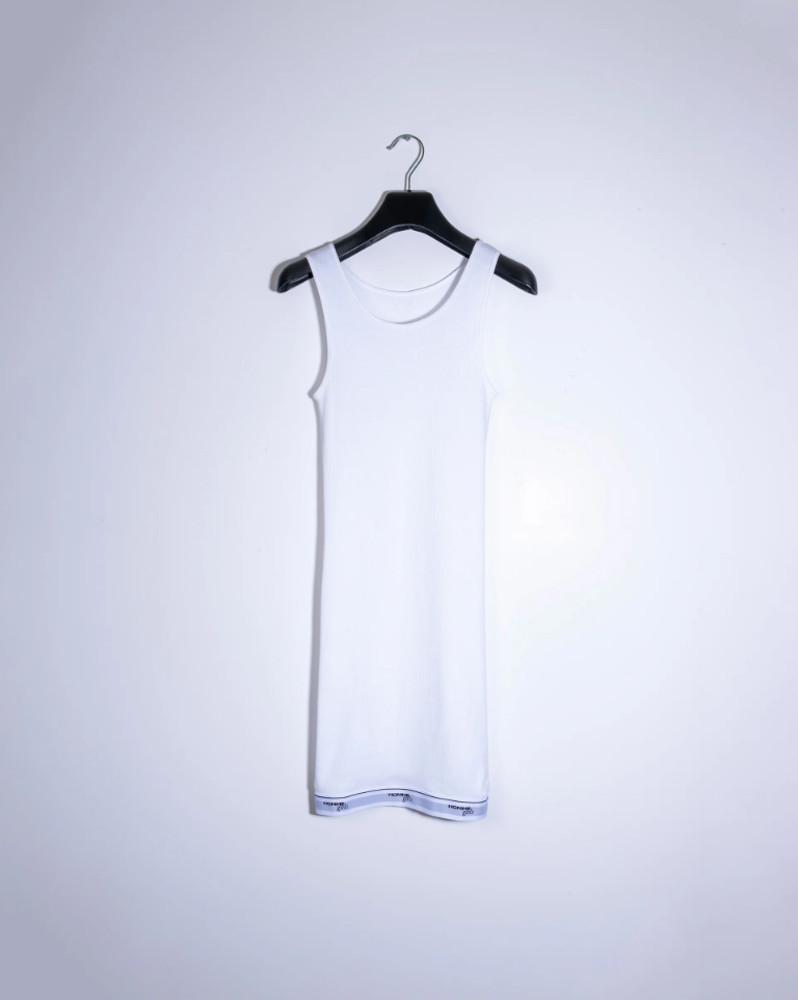 옴므걸스 HOMMEgirls 립 코튼 미니 탱크 드레스 Rib Cotton Mini Tank Dress