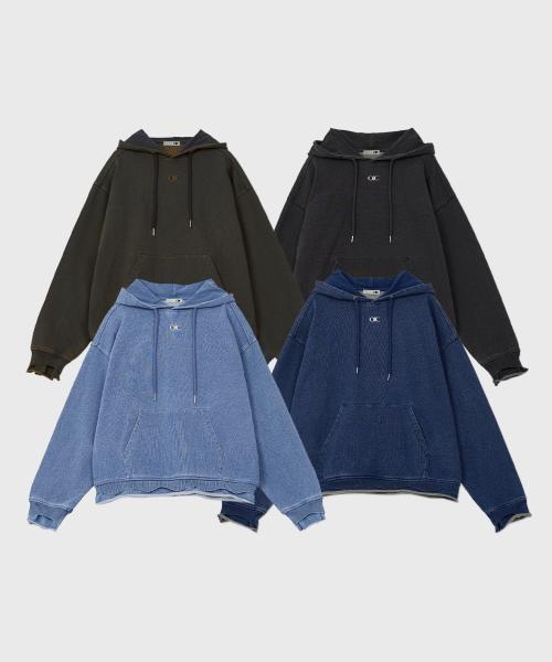 빈티지 데님스웻 후드 (4colors)