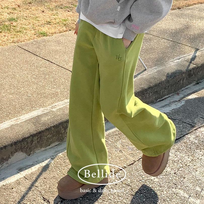 [벨리드made/숏,미디,롱]사심 양기모 자수 투웨이 조거팬츠