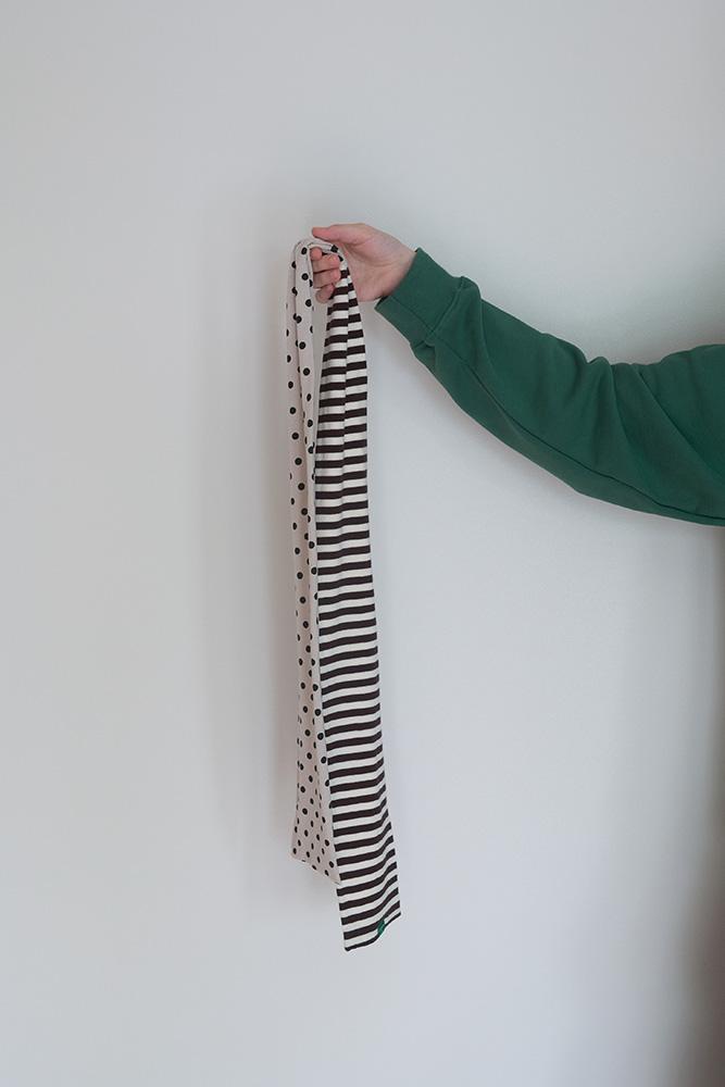 109. Multi pattern scarf_Ivory