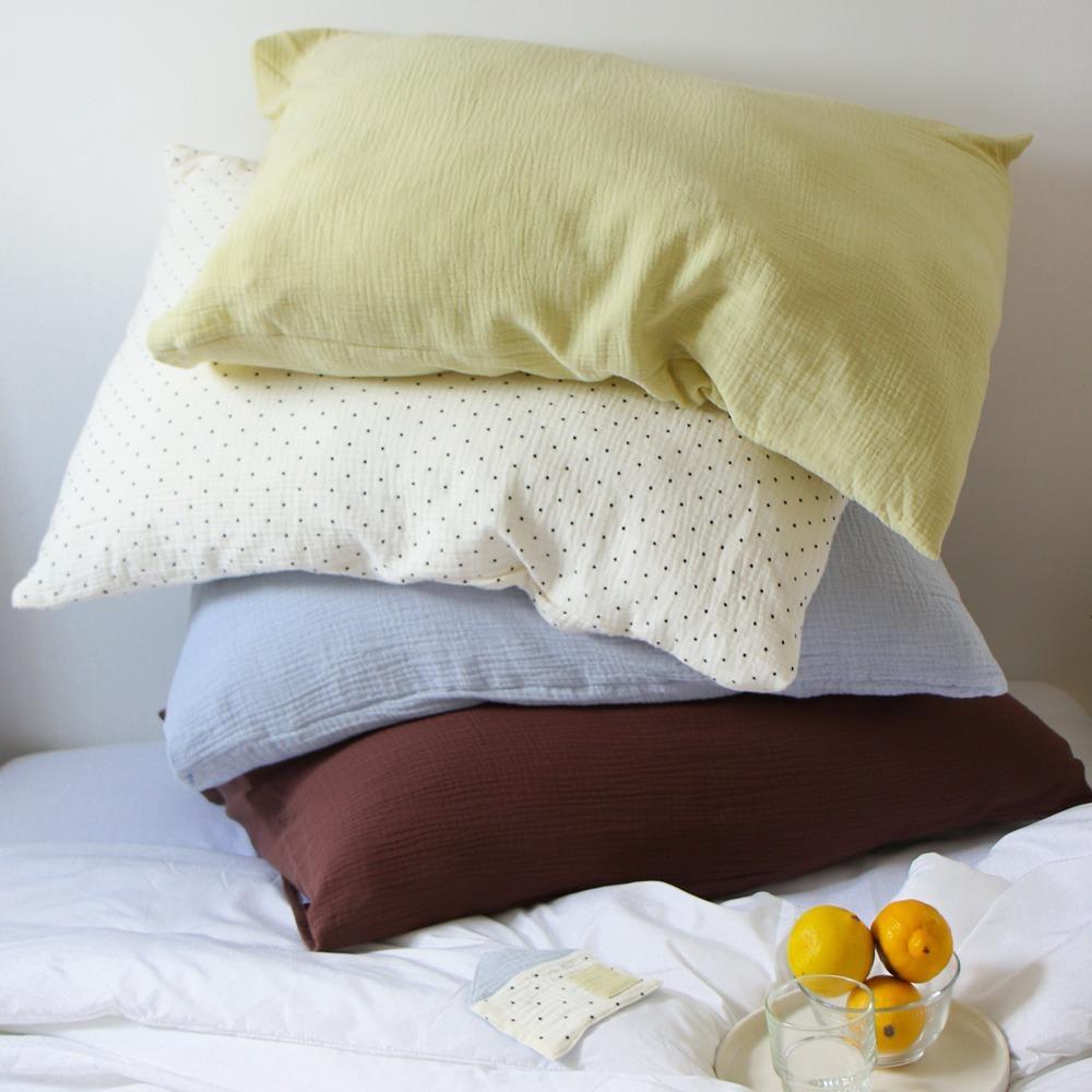 요루 무지 땡땡이 베개커버 (40x60/50x70)