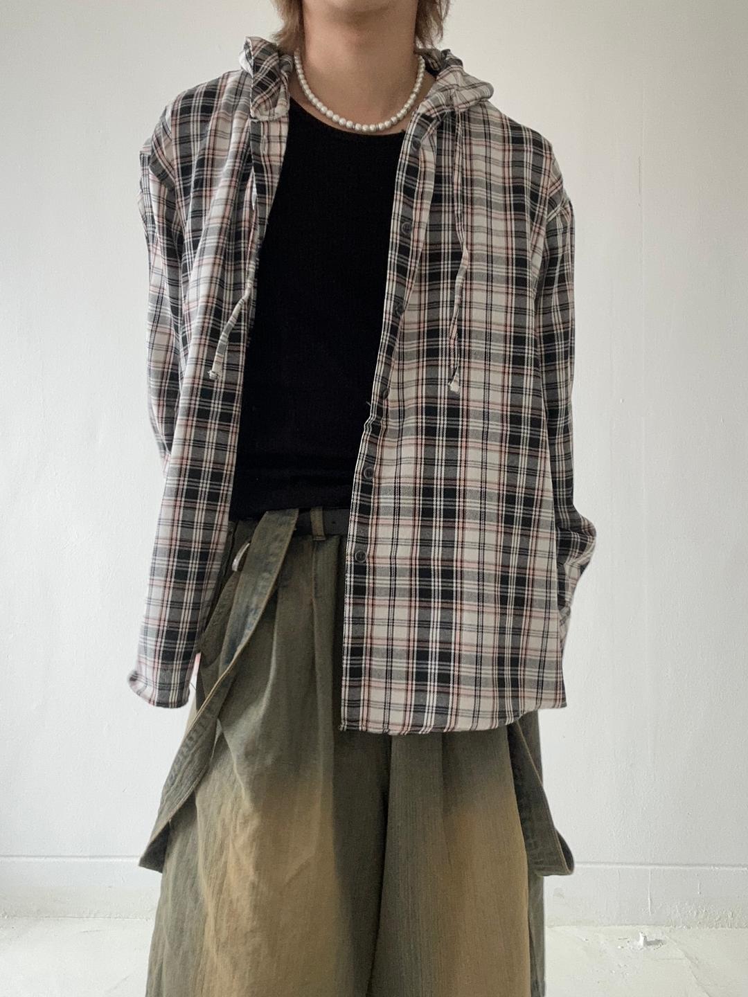 Aden Checkered Hooded Shirt (3C)