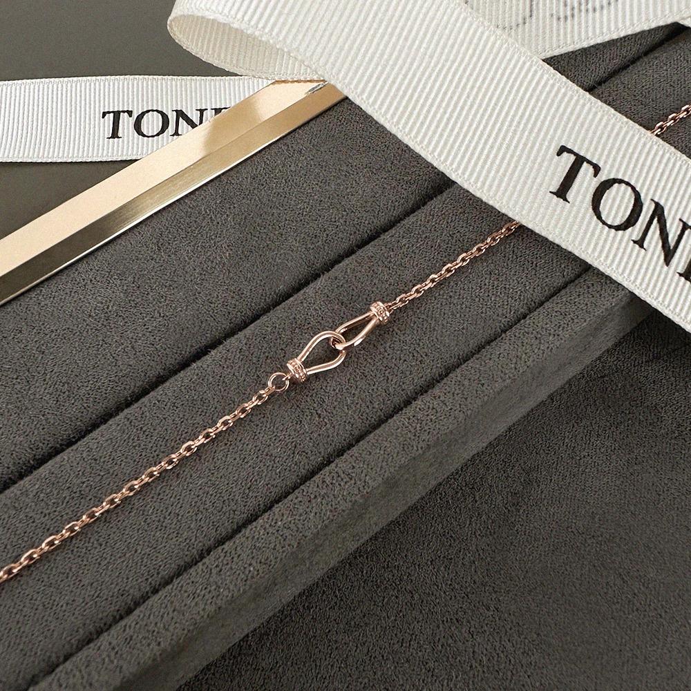 14k 18k 뫼비우스 매듭 고리 체인 팔찌