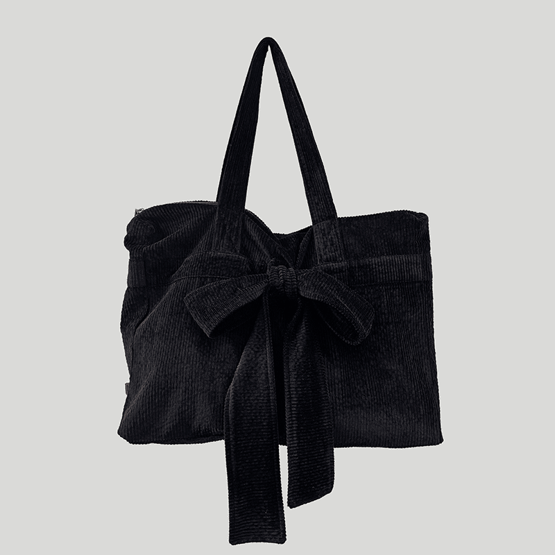 [STILL LETHARDY] CORDUROY RIBBON BAG