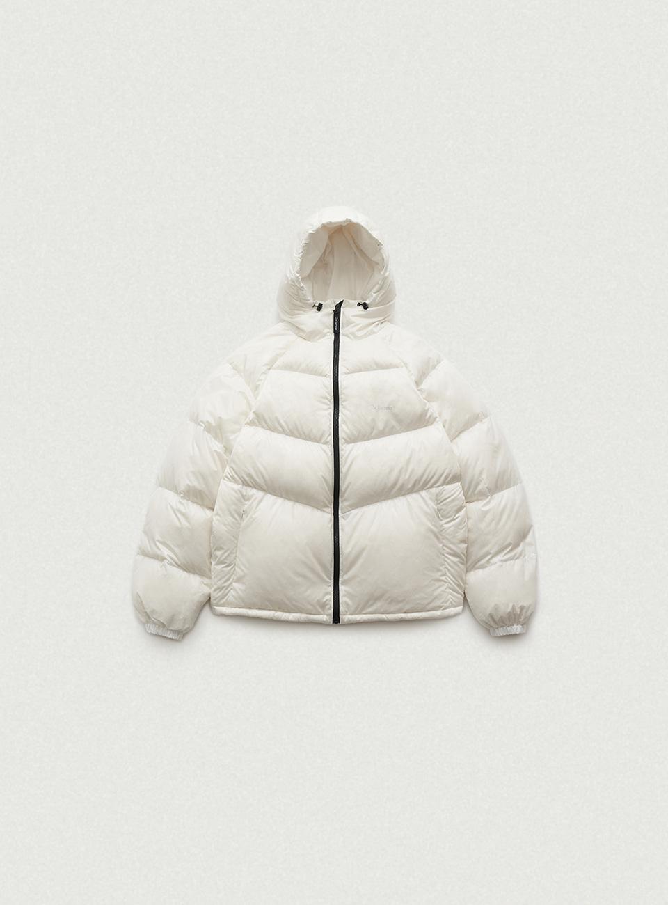 [12/5 14:00 Release] White Reversible Hooded Goose Puffer Jacket