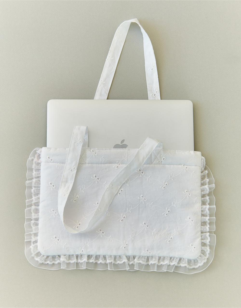 RUFFLE BAG / WHTIE