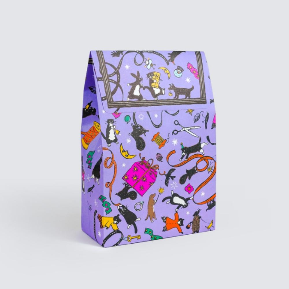 [Kawi] Block Bottom Bag - Huginn and Muninn X Kawi