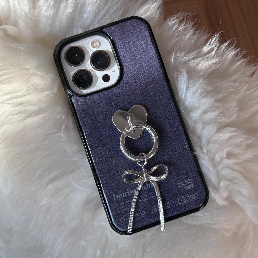 Fabric 데님 에폭시 폰 케이스 범퍼 아이폰 14 15 갤럭시 제트플립 3 4