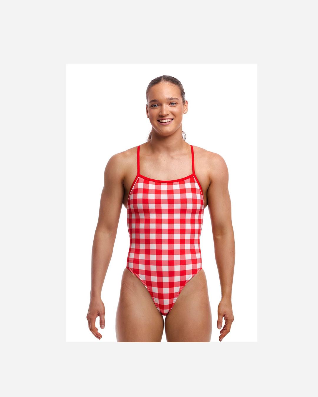 펑키타 코리아 Red Checker Eco  (FKS086L71914_FKS086G71914) 여성 실내 원피스 여자 수영복