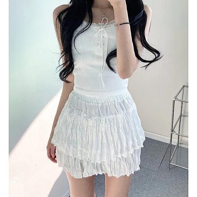 코르셋 리본 슬리브리스 (3color)